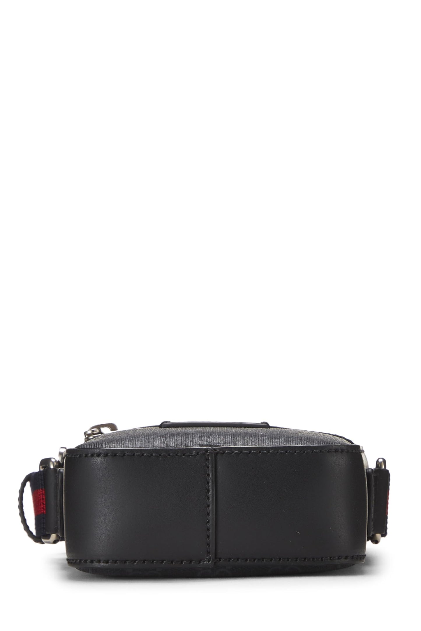 Gucci,  Black GG Supreme Canvas Vertical Web Messenger Mini, Black