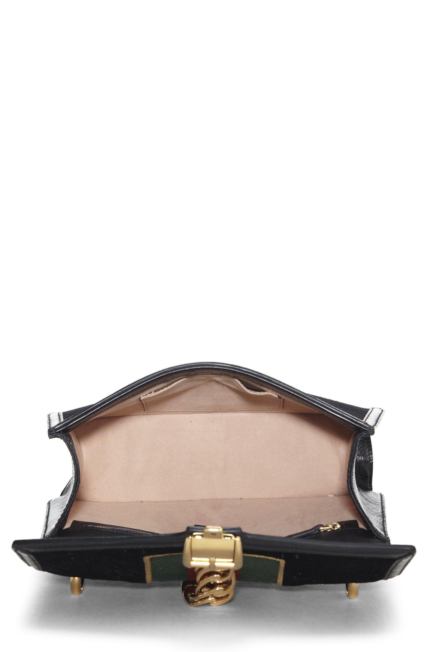 Gucci,  Black Velvet Sylvie Shoulder Bag, Black