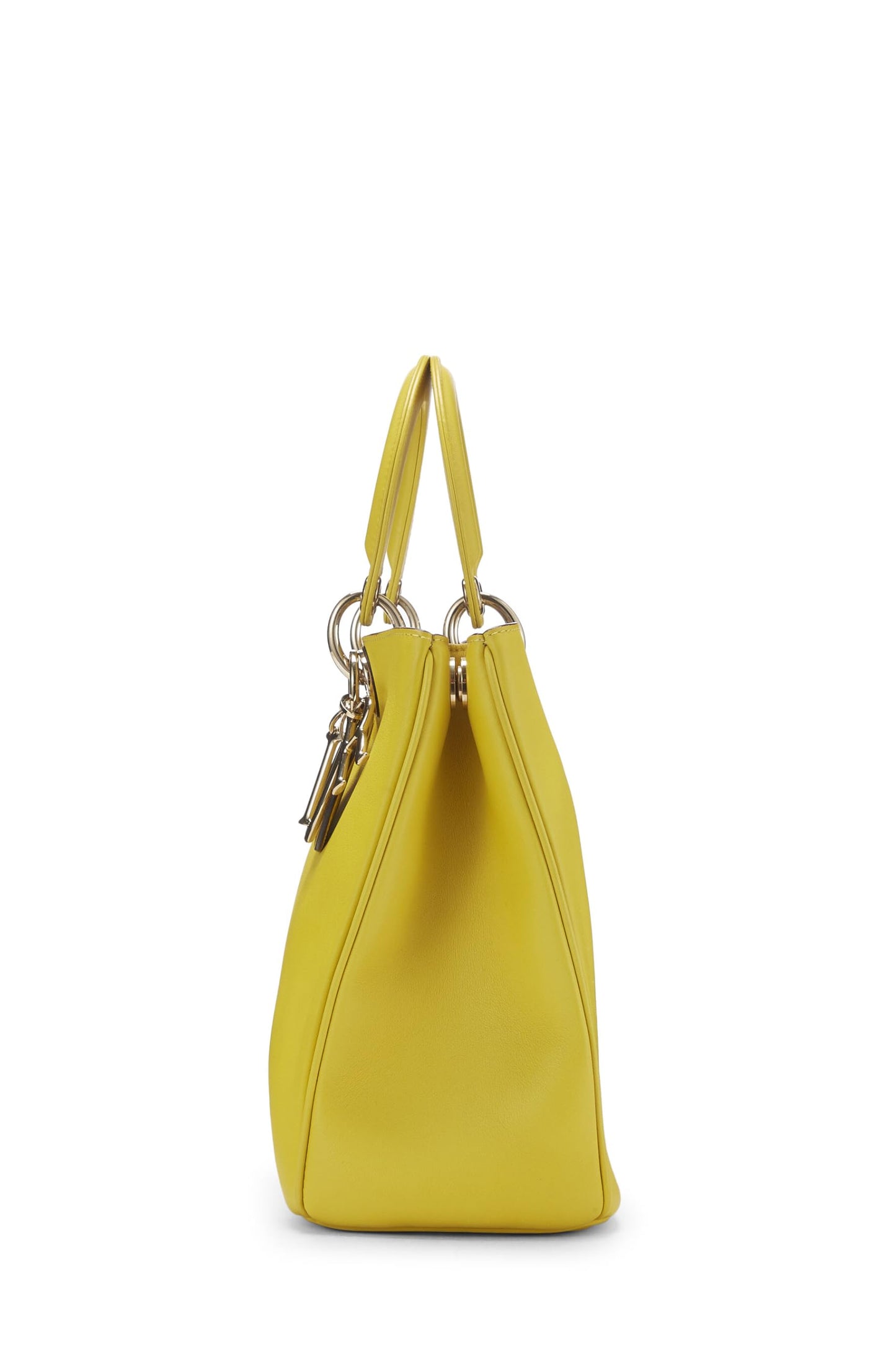Dior,  Yellow Leather Diorissimo Medium, Yellow