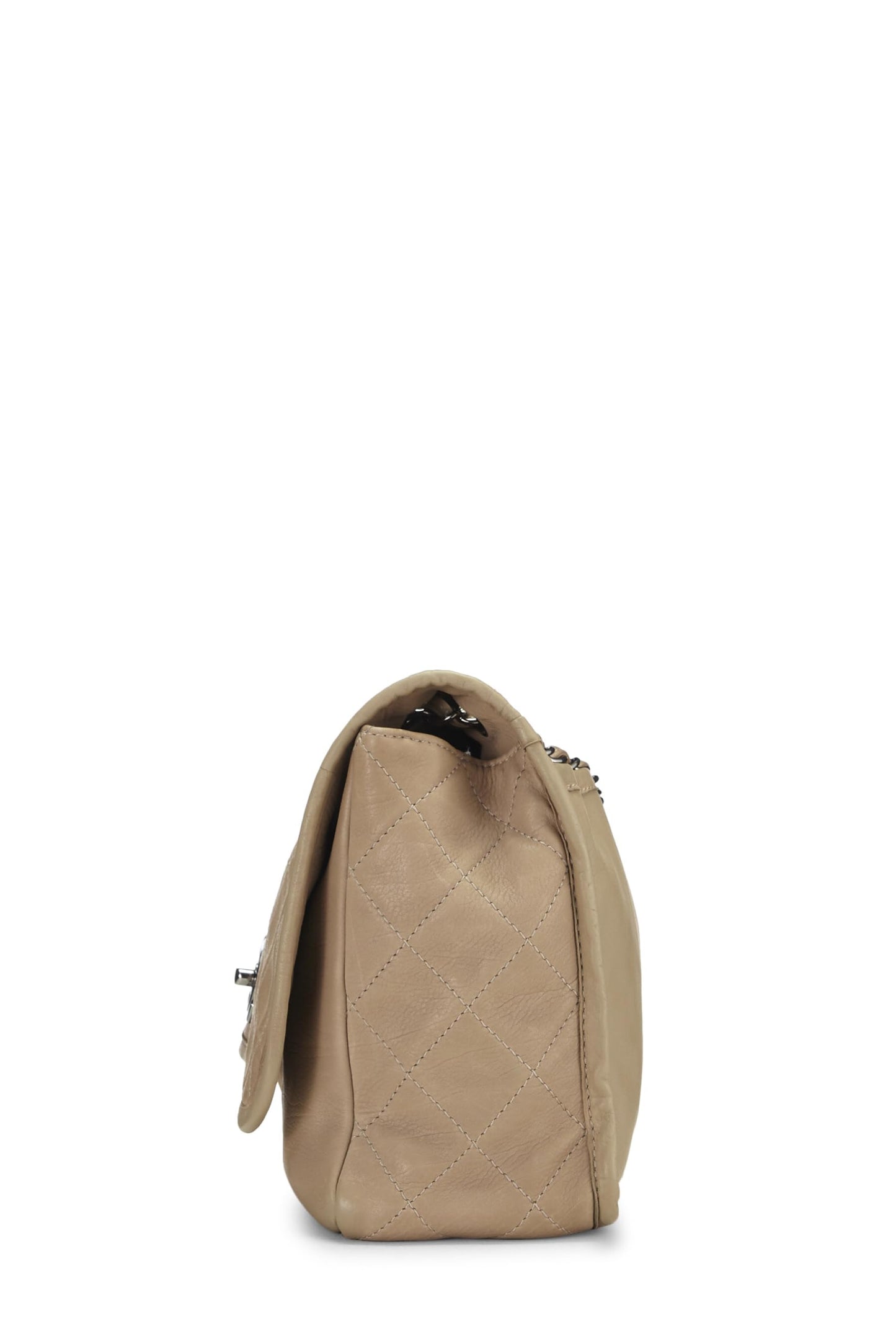 Chanel,  Beige Quilted Lambskin Natural Beauty Flap Bag Large, Beige