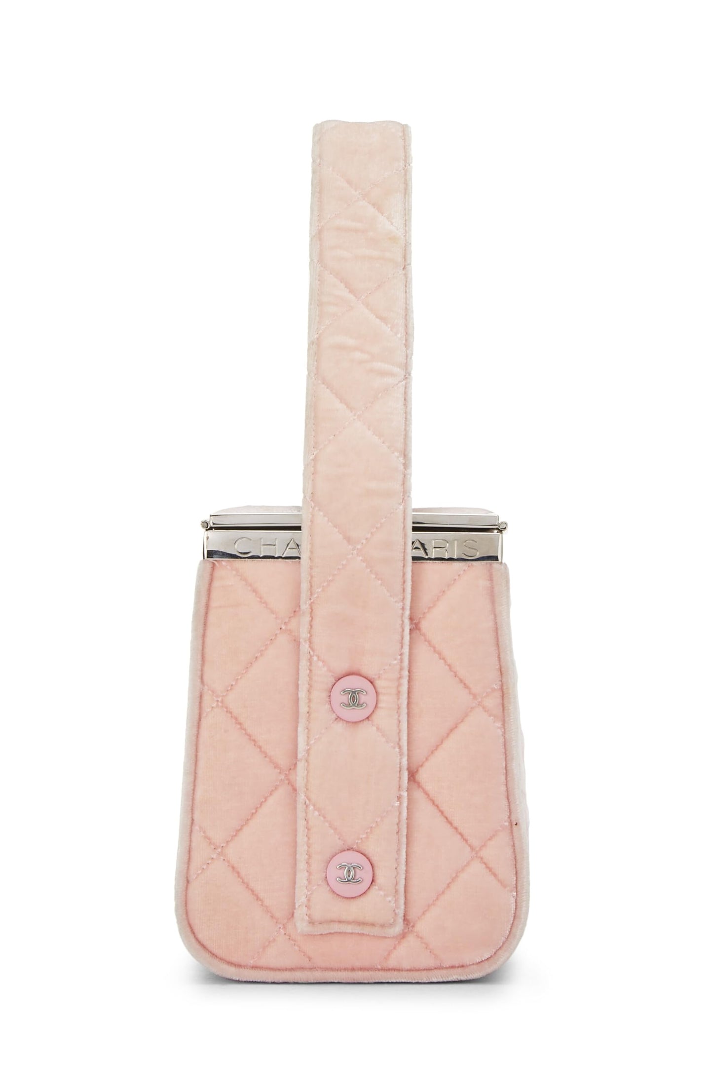 Chanel,  Pink Quilted Velvet Box Vanity Medium, Pink