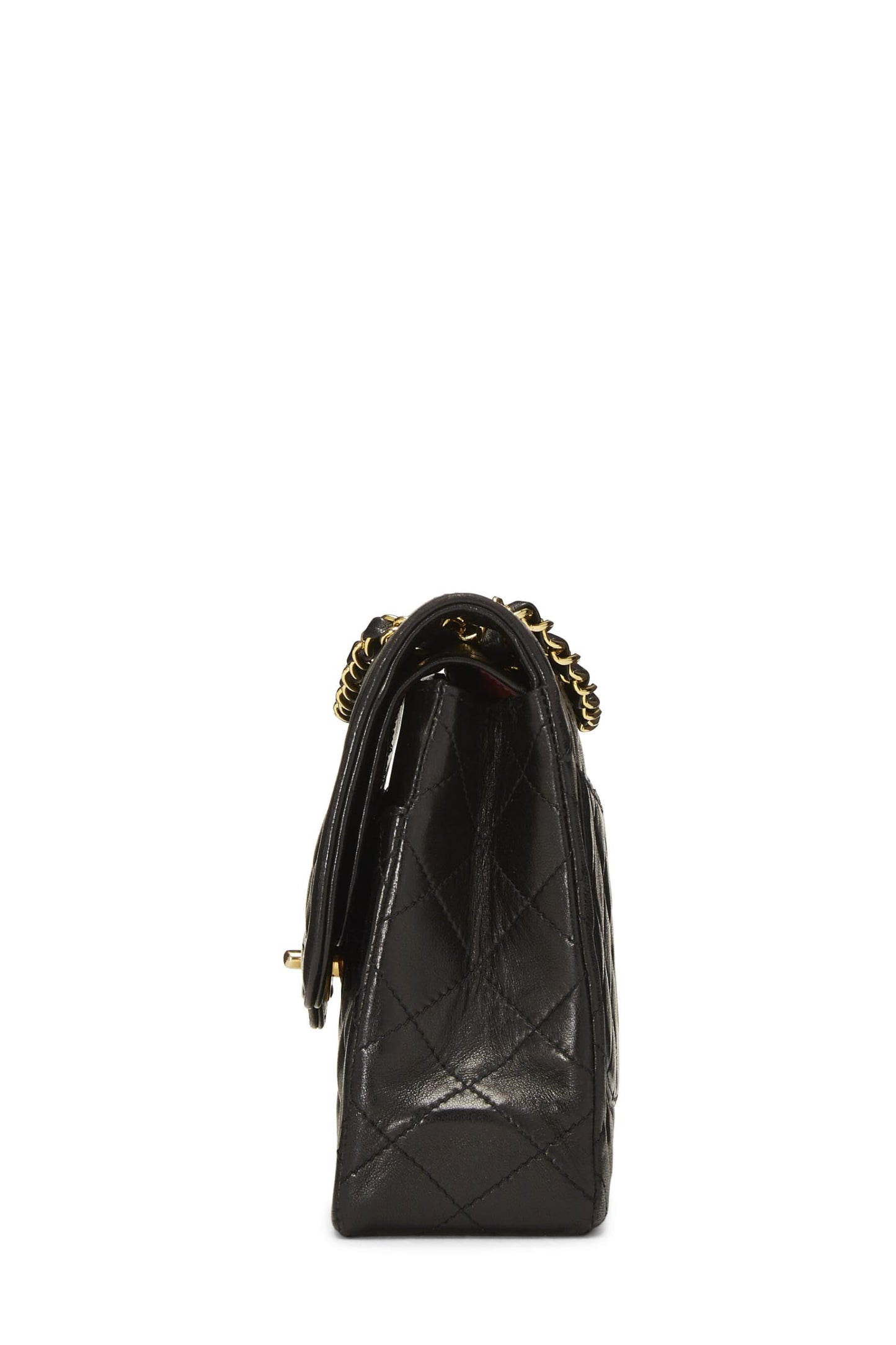 Chanel,  Black Quilted Lambskin Paris Limited Double Flap Medium, Black