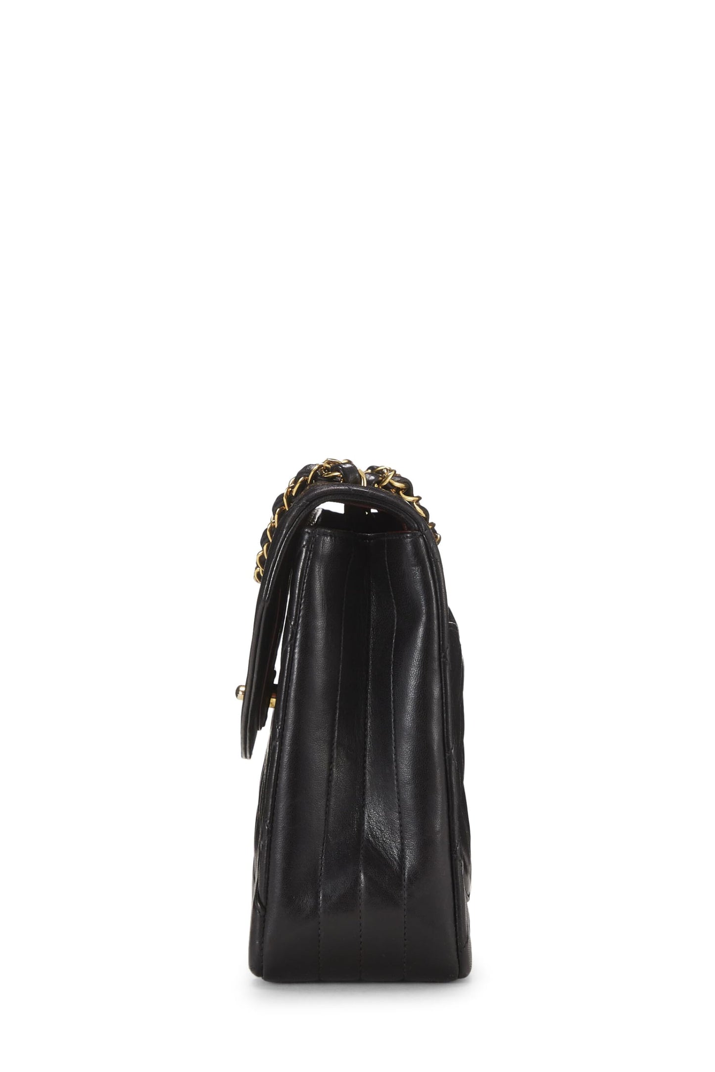 Chanel,  Black Quilted Lambskin Paris Limited Flap Medium, Black