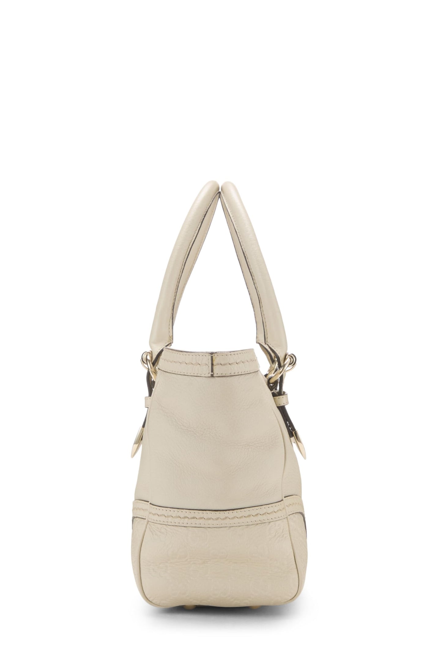 Gucci,  Cream Leather Signora Tote, White