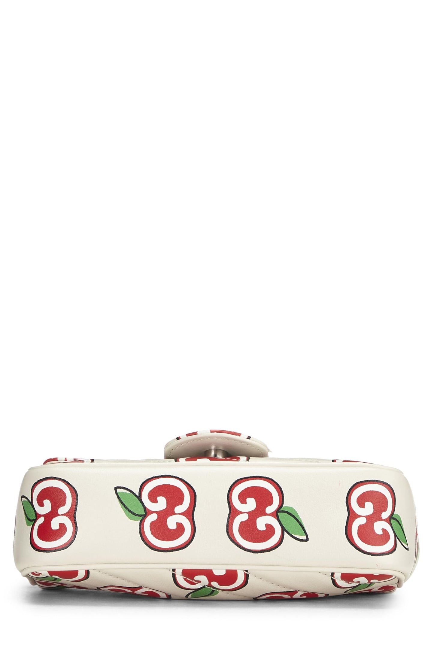 Gucci,  White & Multicolor Leather Valentine's Day Marmont Super Mini, White