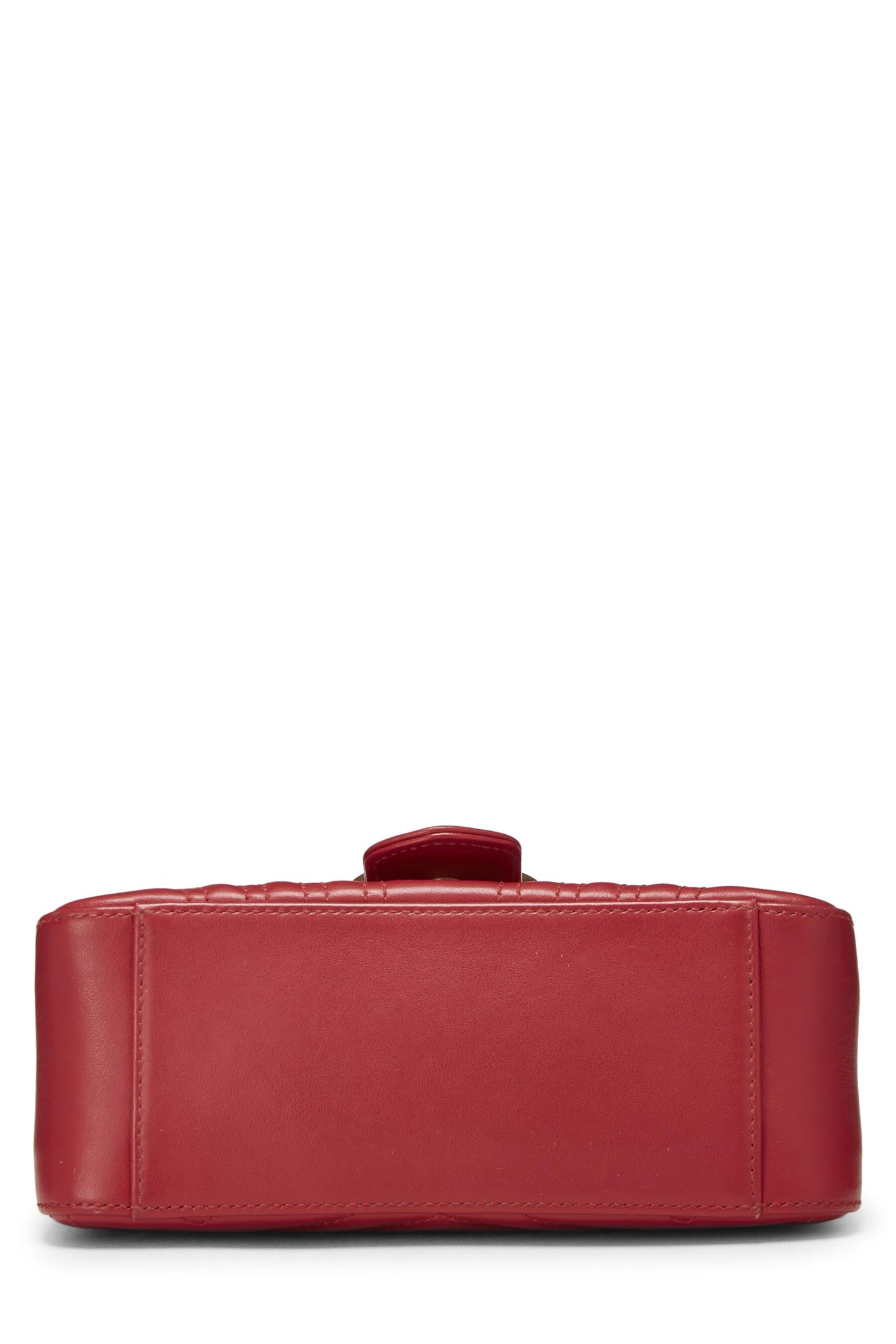 Gucci,  Red Leather GG Marmont Top Handle Bag Mini, Red