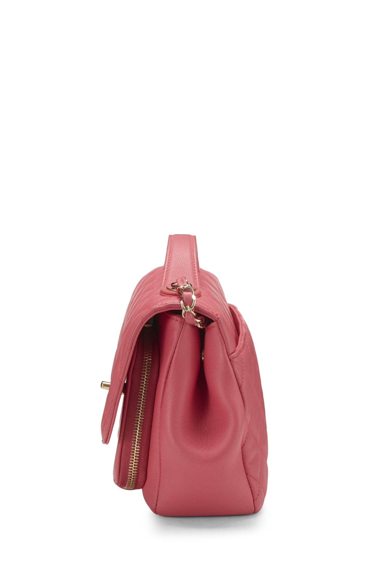 Chanel,  Pink Quilted Caviar Business Affinity Flap Bag Small, Pink