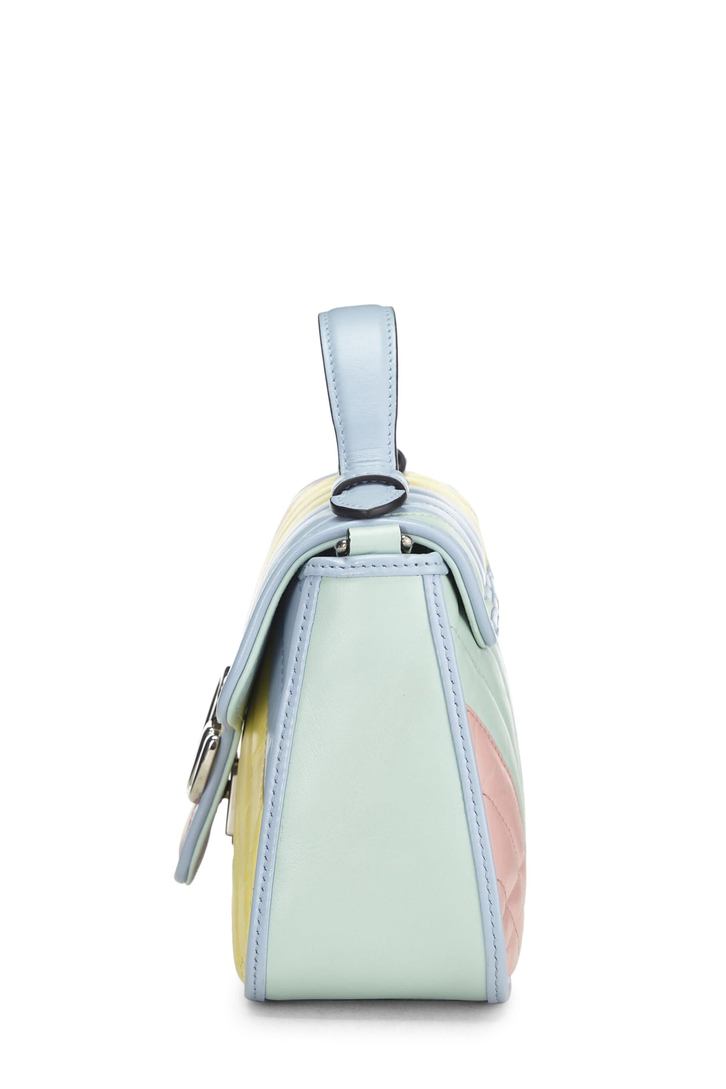 Gucci,  Multicolor Leather Marmont Top Handle Flap Bag Mini, Multi