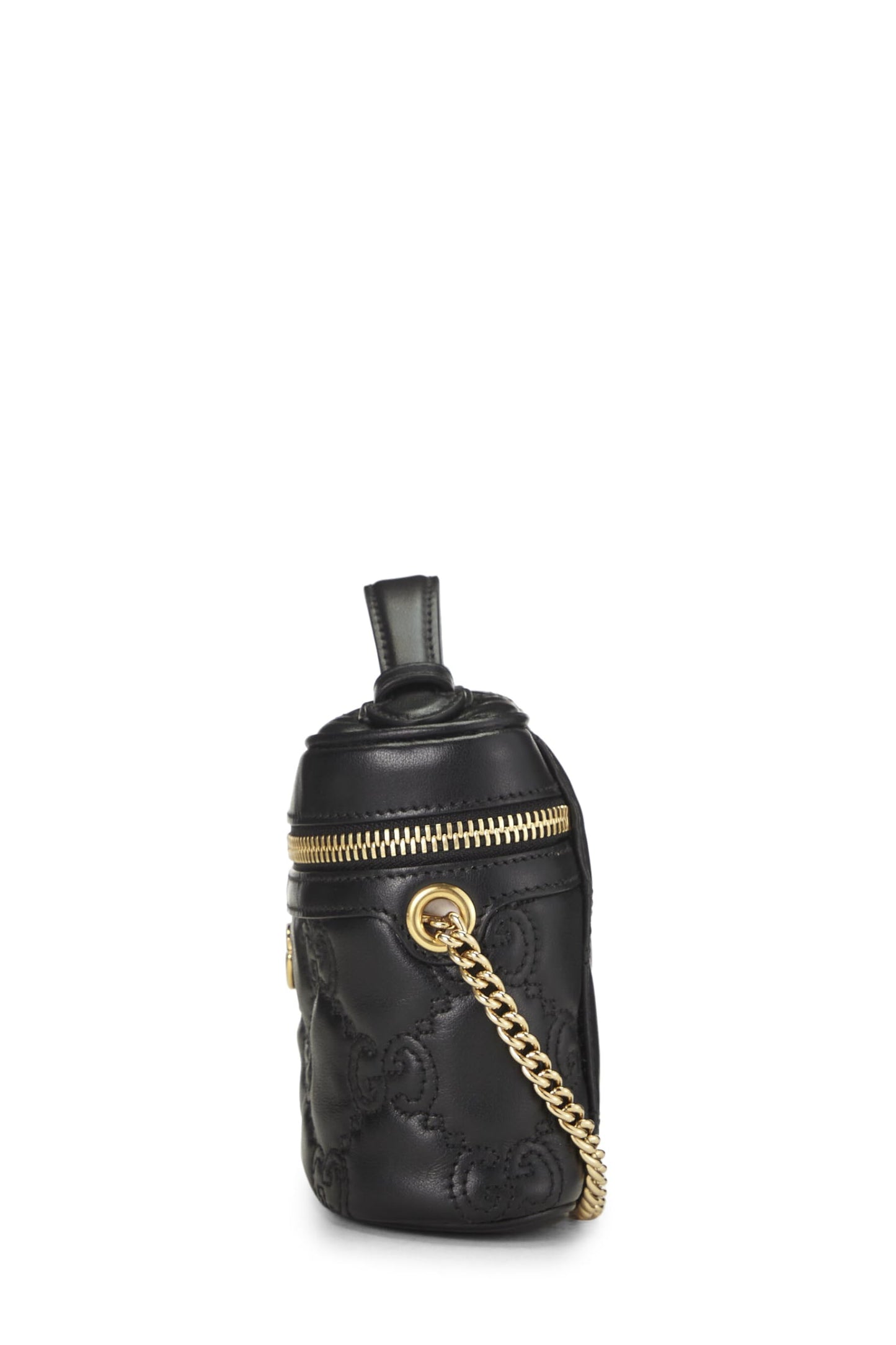 Gucci,  Black Guccissma Marmont Handle Bag Mini, Black