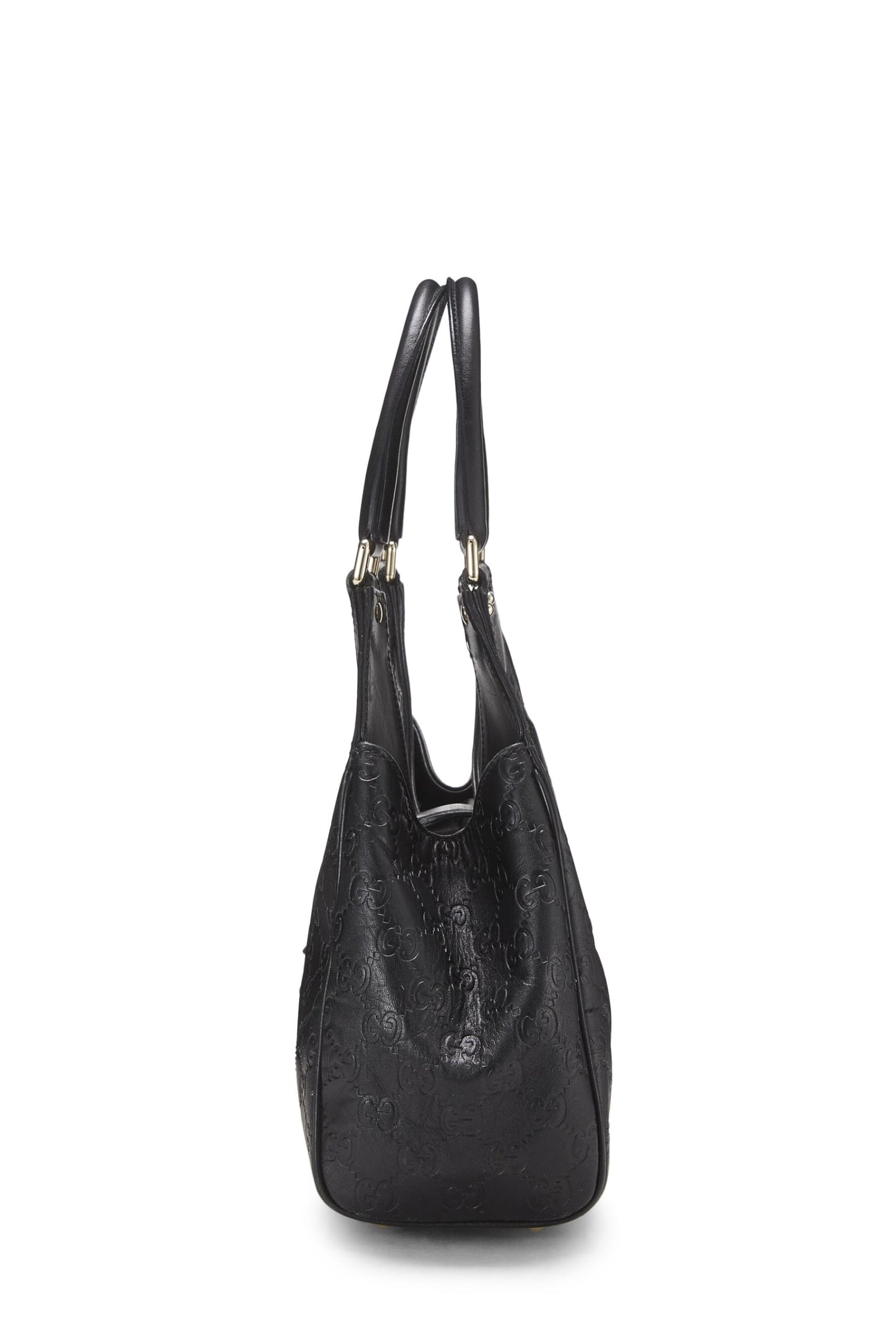 Gucci,  Black Guccissima Leather Bardot Bag, Black