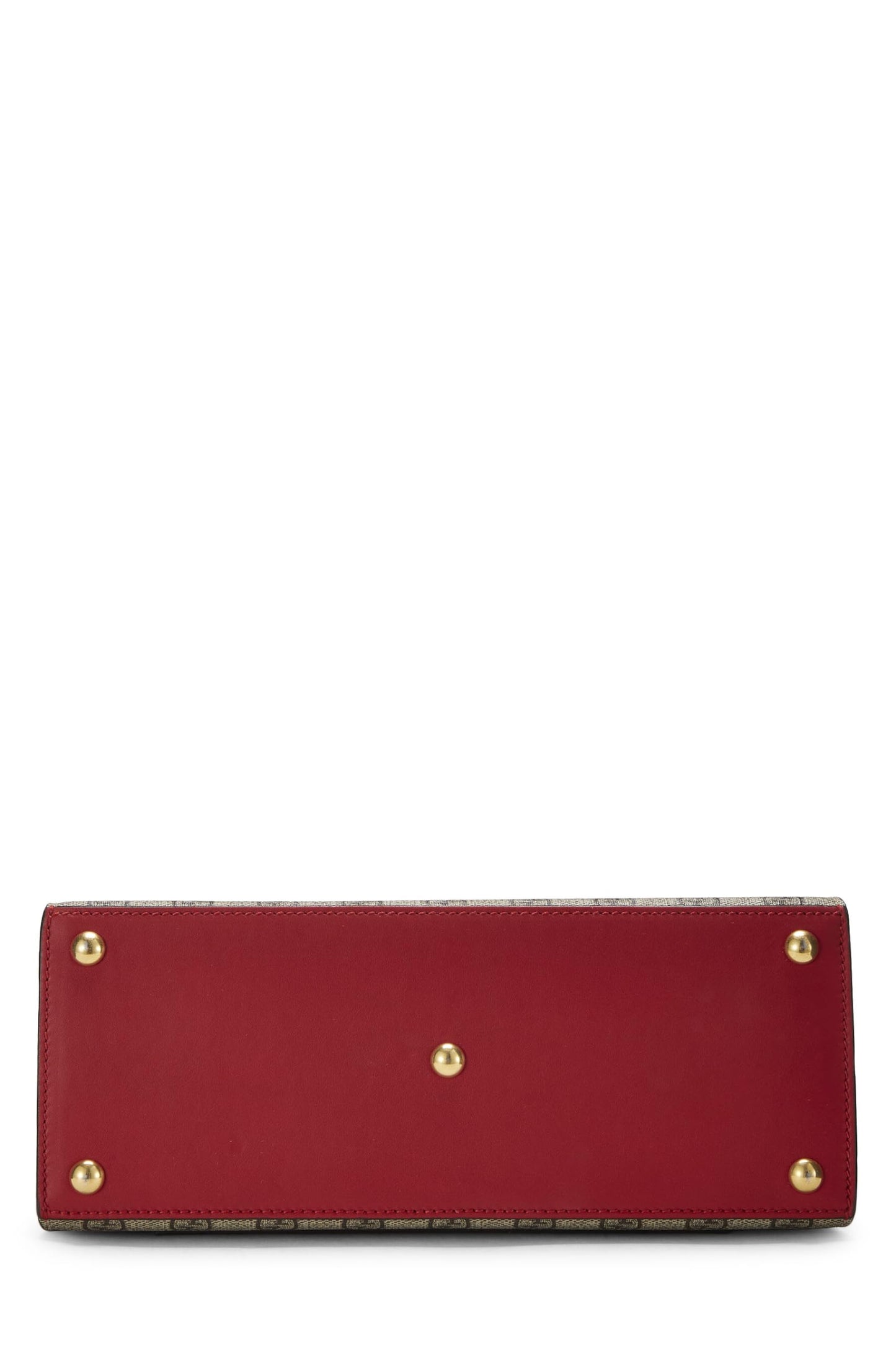 Gucci,  Red Original GG Supreme Canvas Padlock Top Handle Bag, Multi