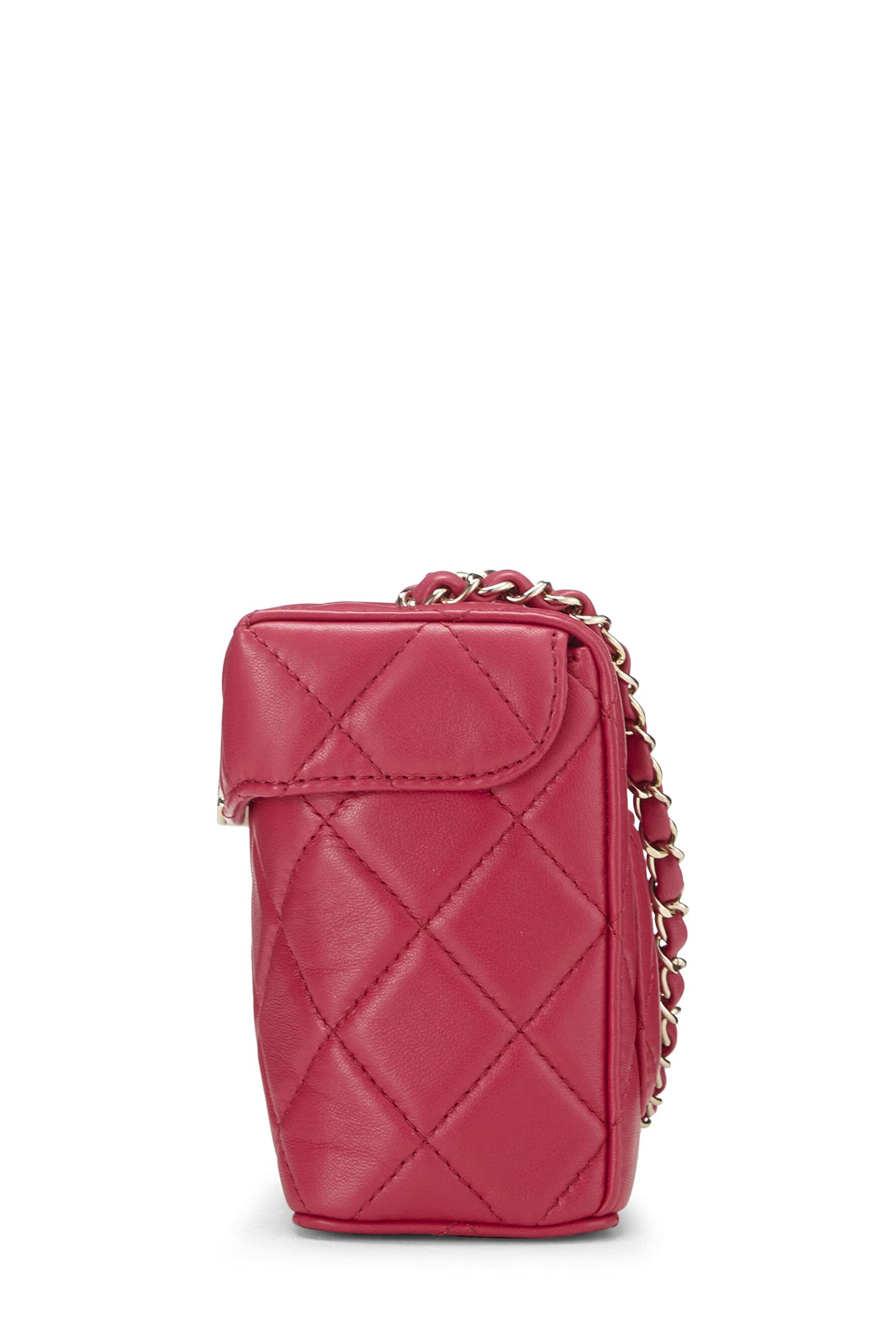 Chanel,  Pink Quilted Lambskin Box Bag Small, Pink