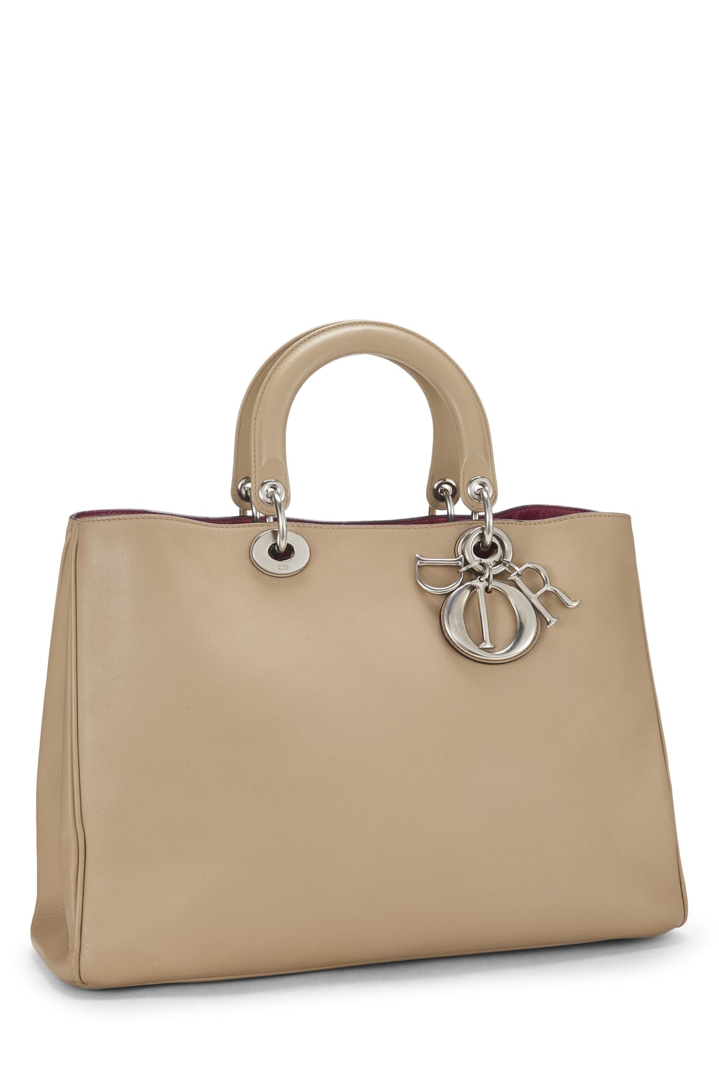 Dior,  Beige Leather Diorissimo Medium, Beige
