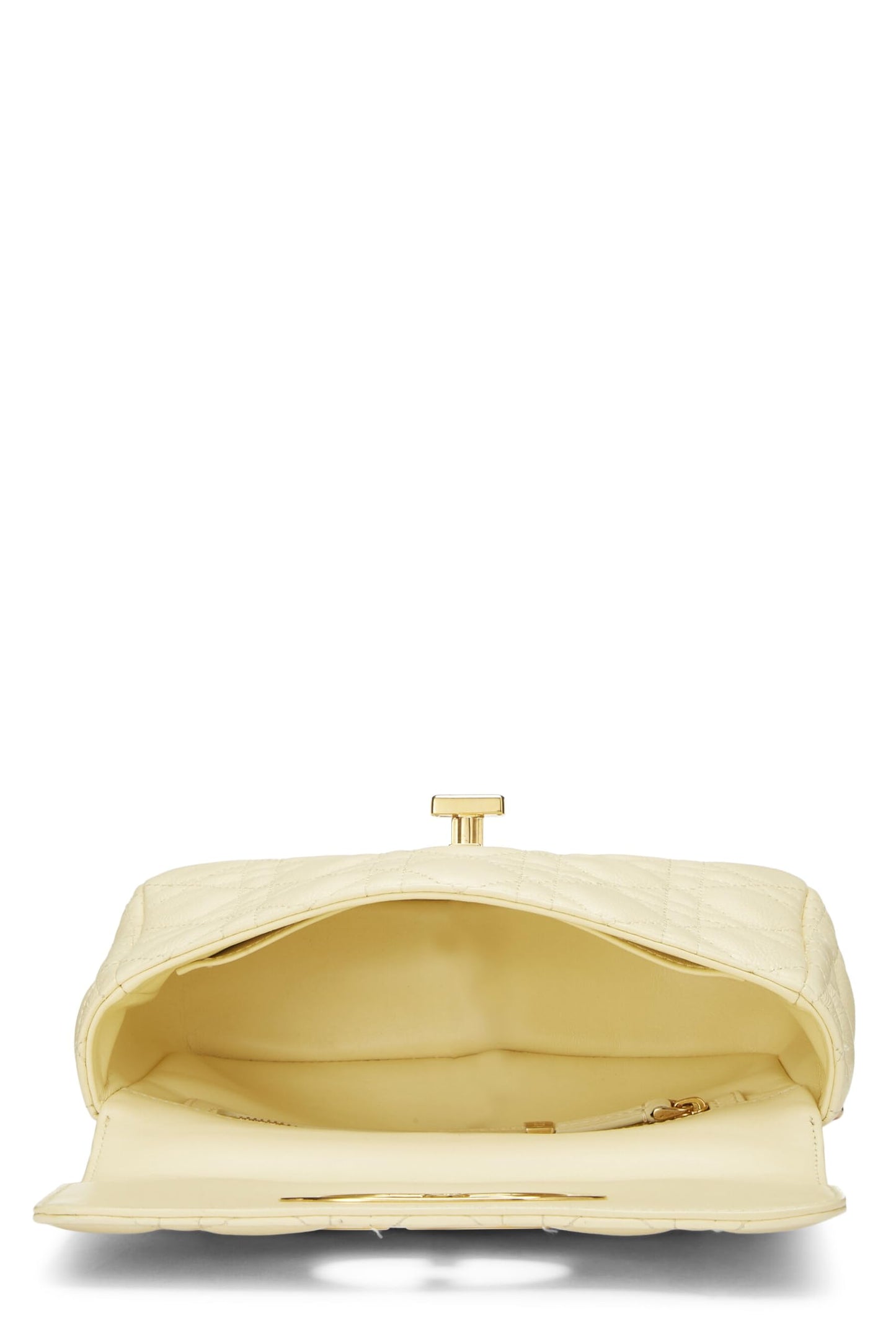 Dior,  Yellow Cannage Calfskin Caro Bag Small, Yellow