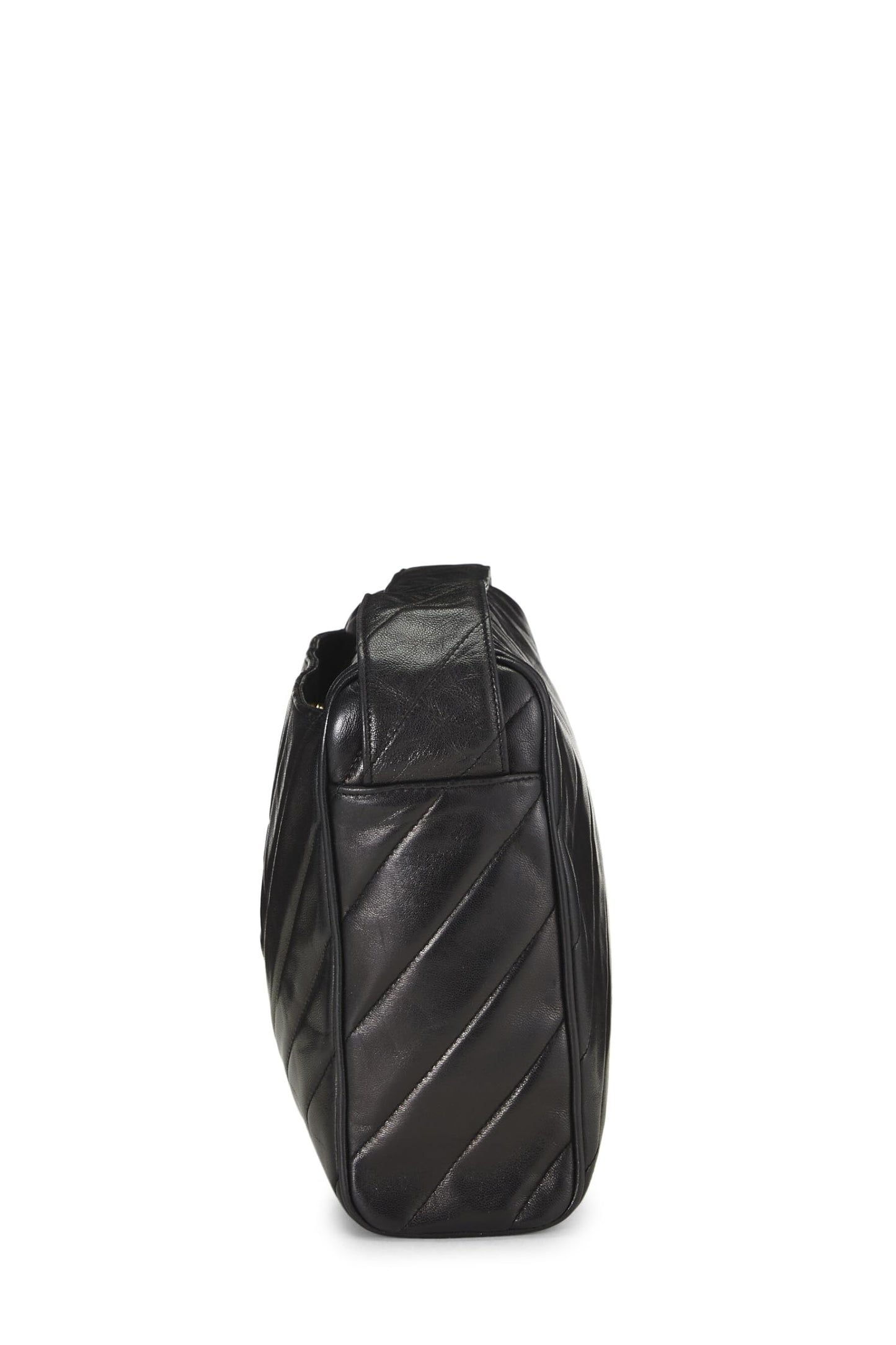 Chanel,  Black Lambskin Diamond 'CC' Camera Bag Large, Black