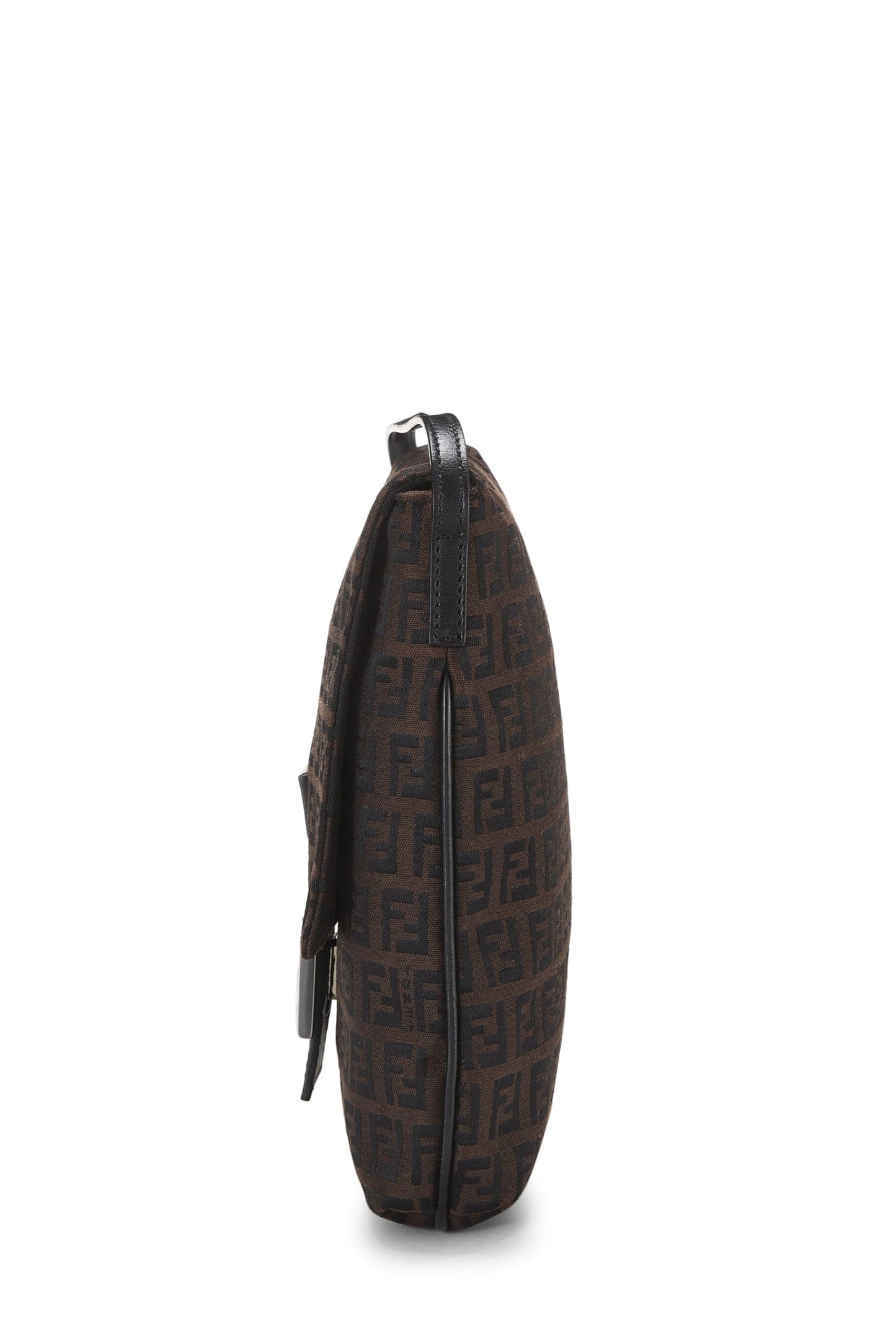Fendi,  Brown Zucchino Canvas Tube Messenger Small, Brown