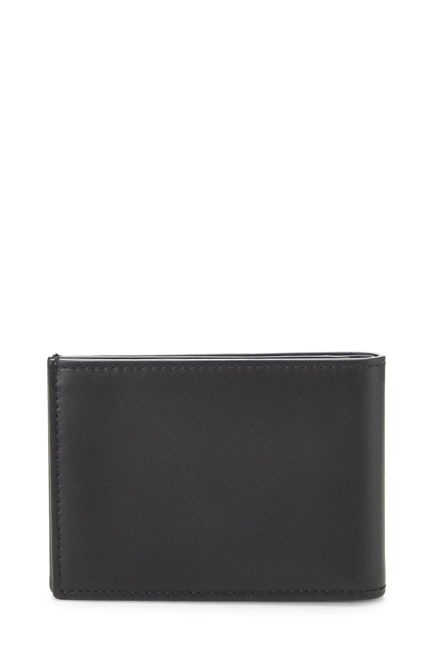 Fendi,  Black Leather Bifold Wallet, Black