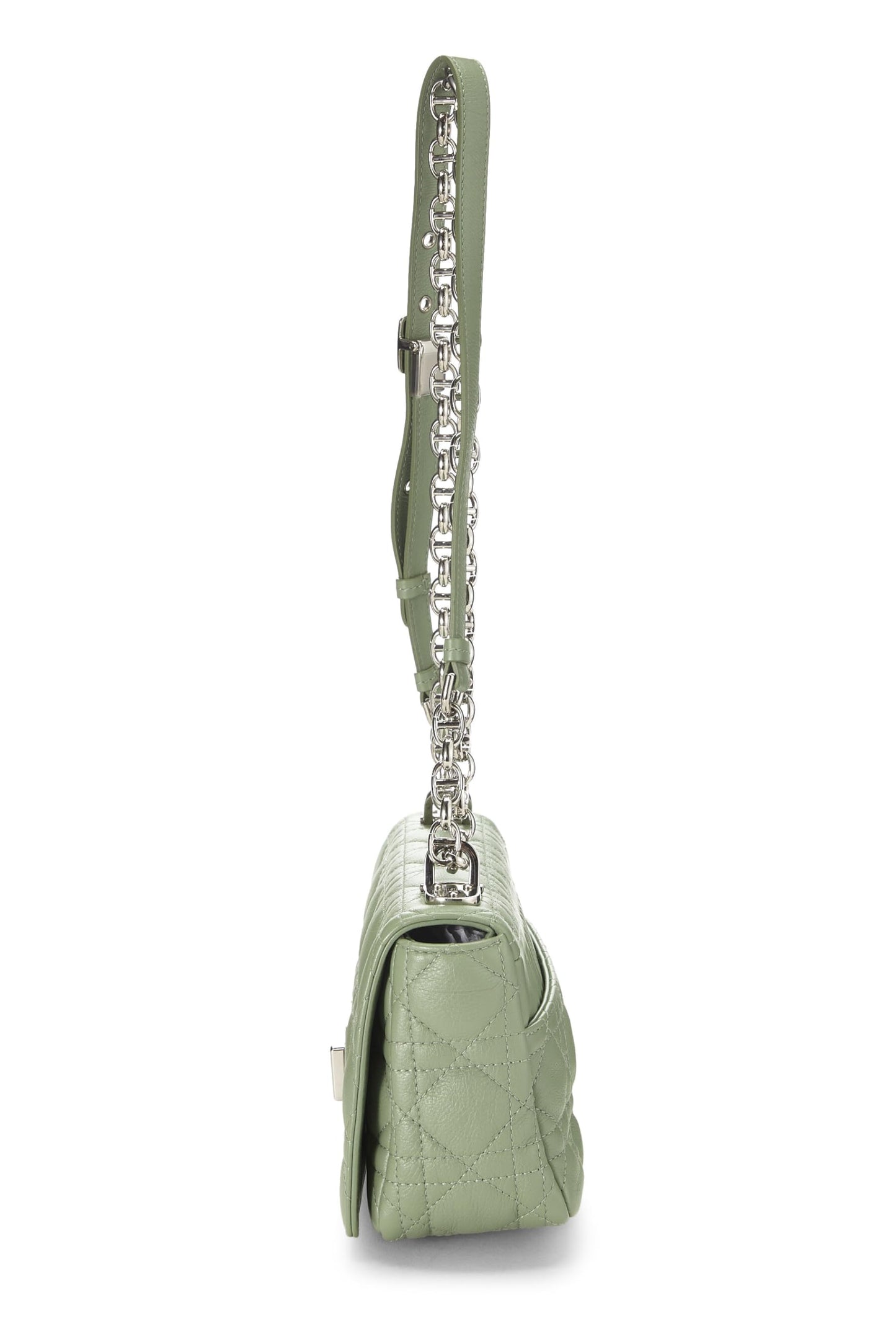 Dior,  Green Cannage Calfskin Caro Bag Small, Green