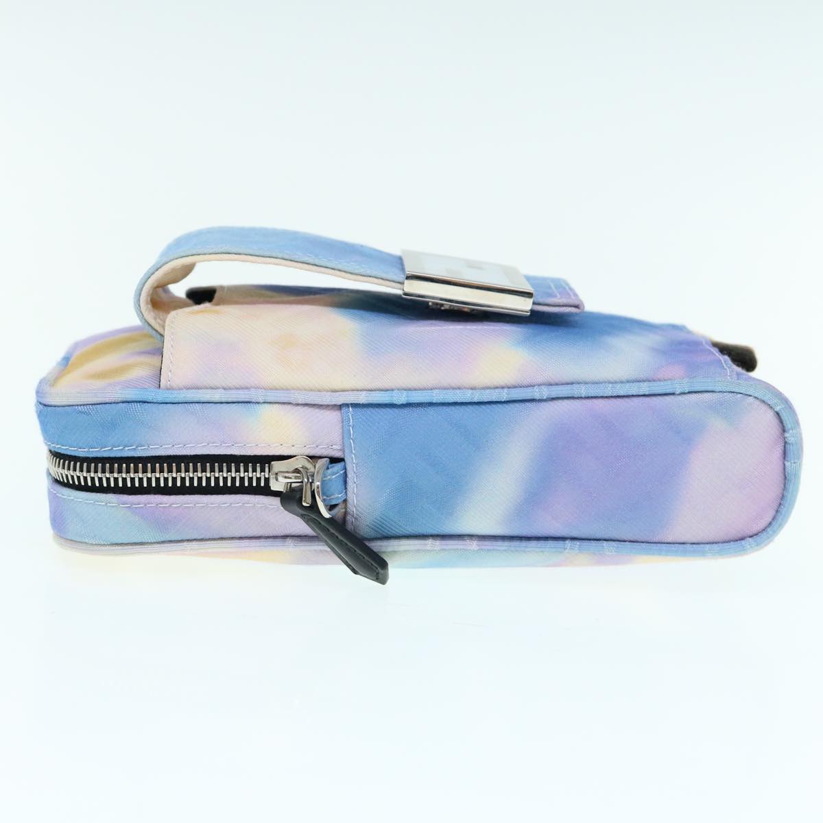 FENDI Zucca Canvas Shoulder Bag Light Blue 62025A