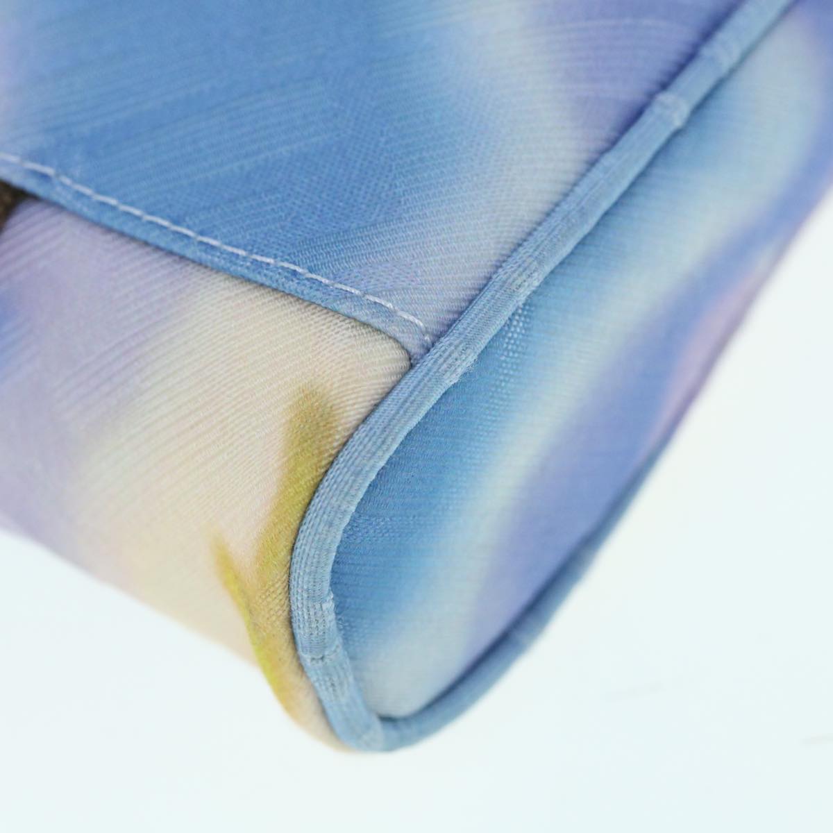 FENDI Zucca Canvas Shoulder Bag Light Blue 62025A