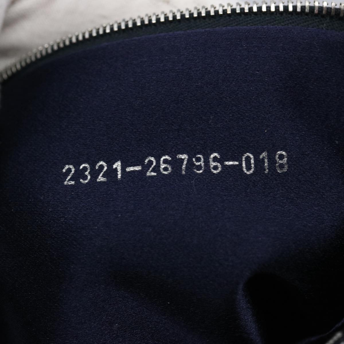FENDI Zucchino Canvas Mamma Baguette Shoulder Bag Navy 62112