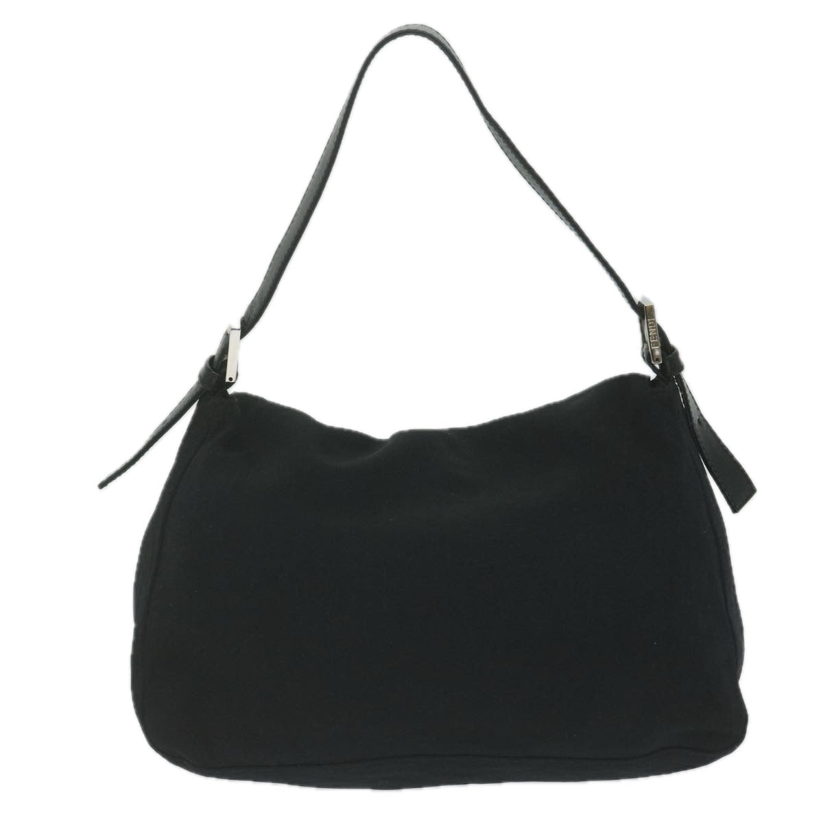 FENDI Mamma Baguette Shoulder Bag Nylon Black 62129