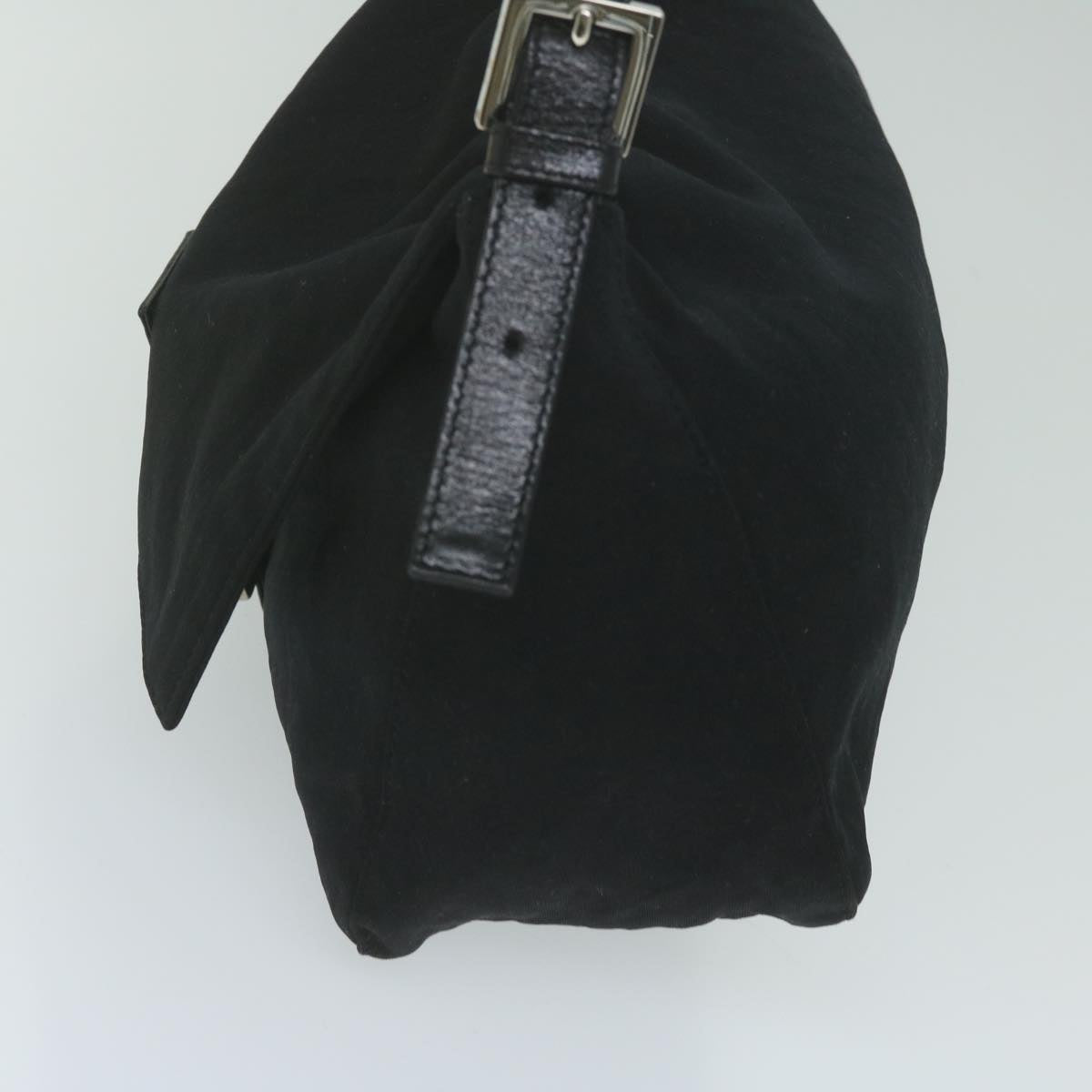 FENDI Mamma Baguette Shoulder Bag Nylon Black 62129