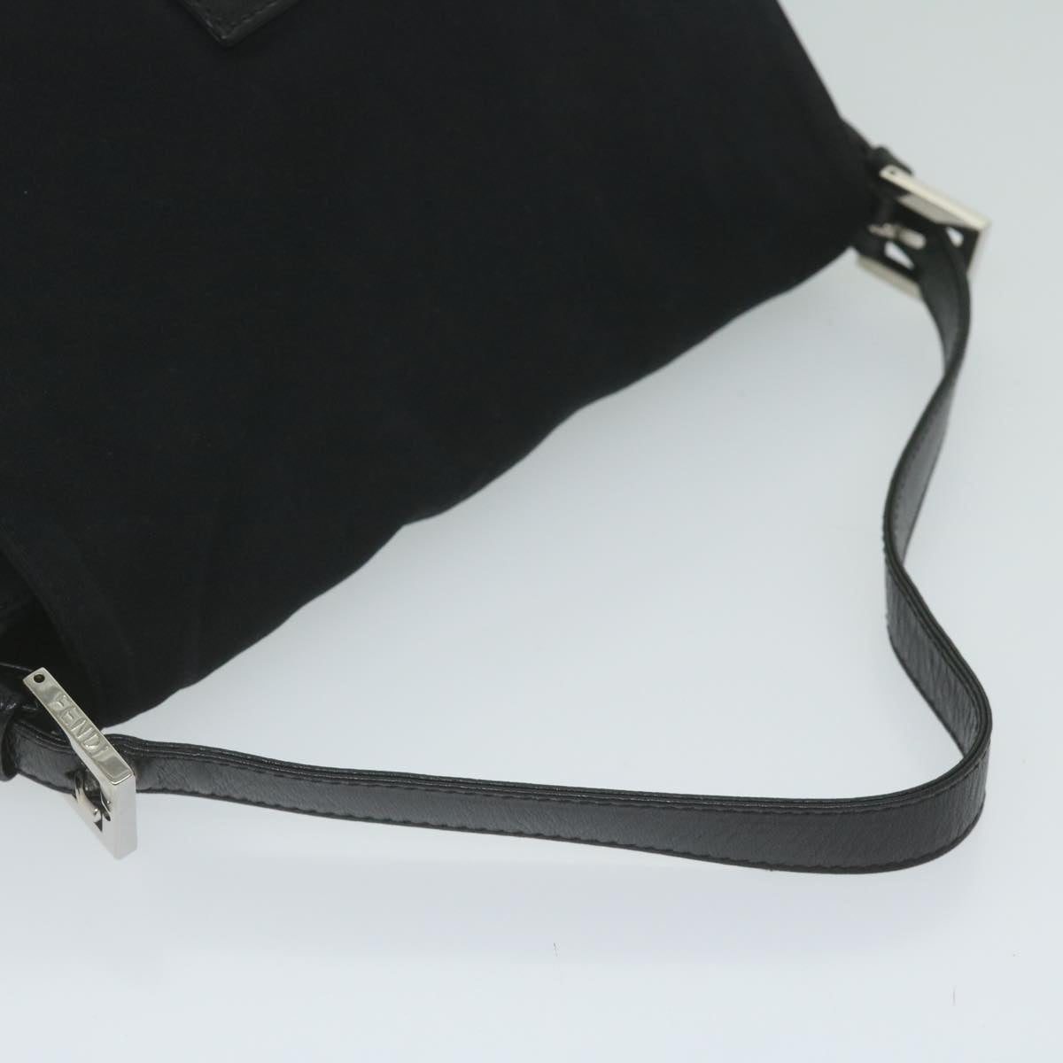 FENDI Mamma Baguette Shoulder Bag Nylon Black 62129