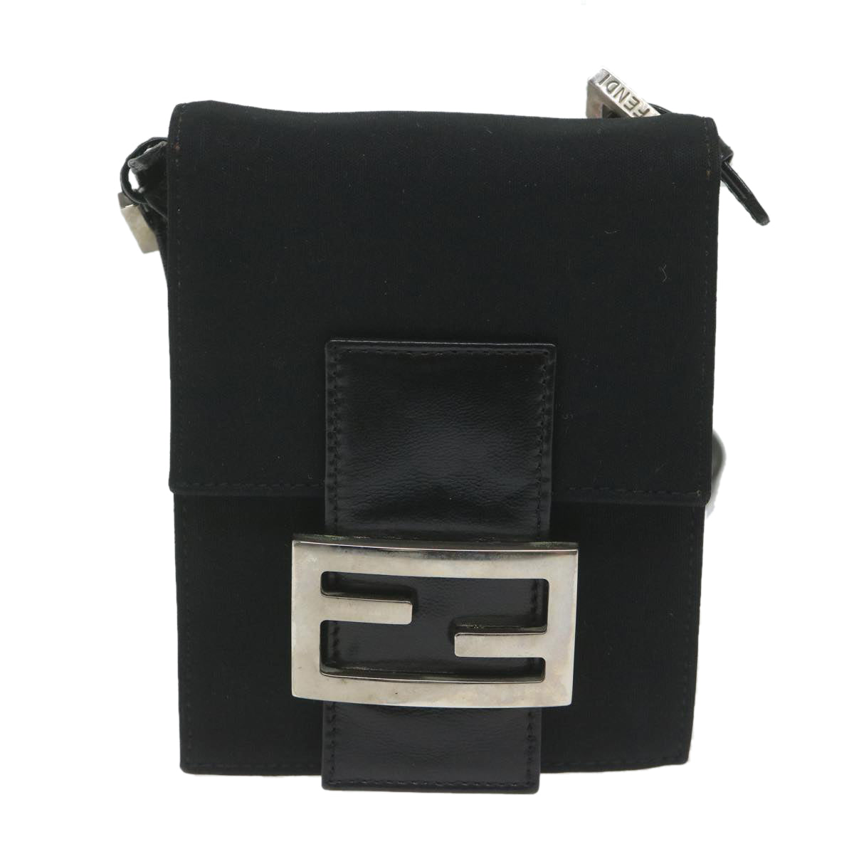 FENDI Mamma Shoulder Bag Nylon Black 62178