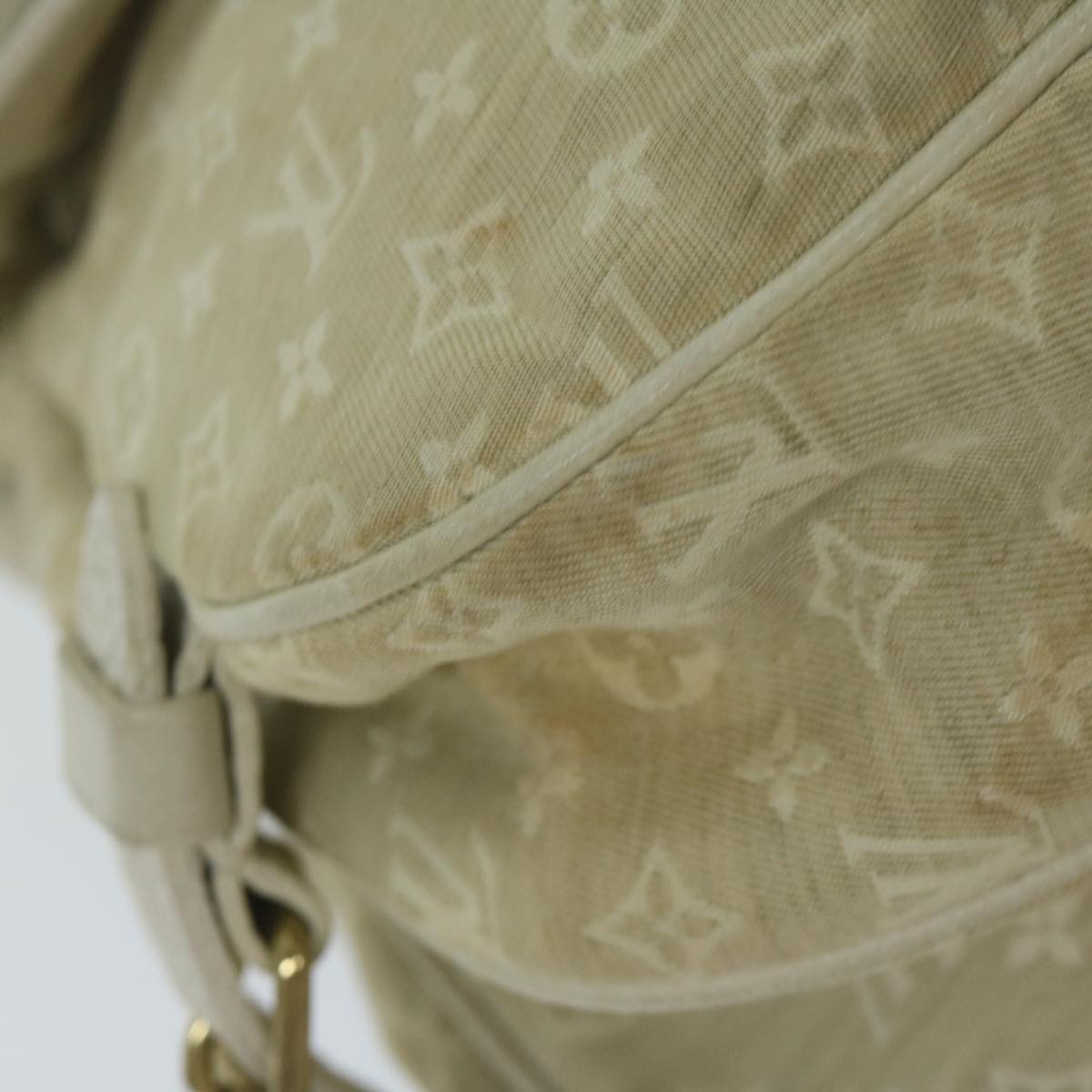LOUIS VUITTON Monogram Mini Lin Saumur PM Shoulder Bag Ivory M95314 62201