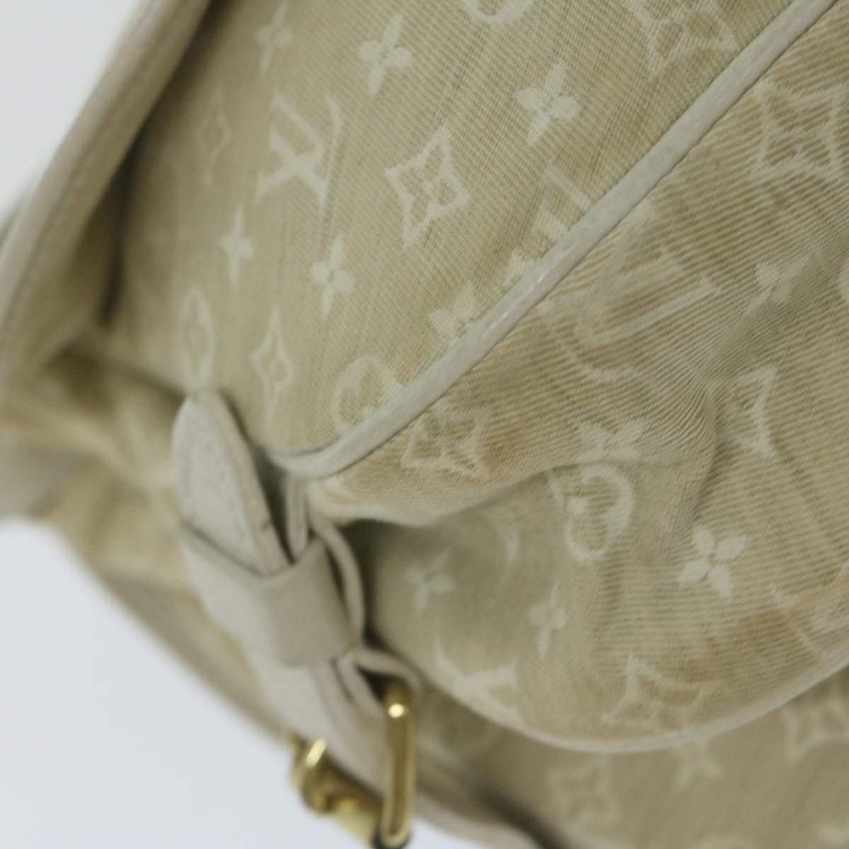 LOUIS VUITTON Monogram Mini Lin Saumur PM Shoulder Bag Ivory M95314 62201