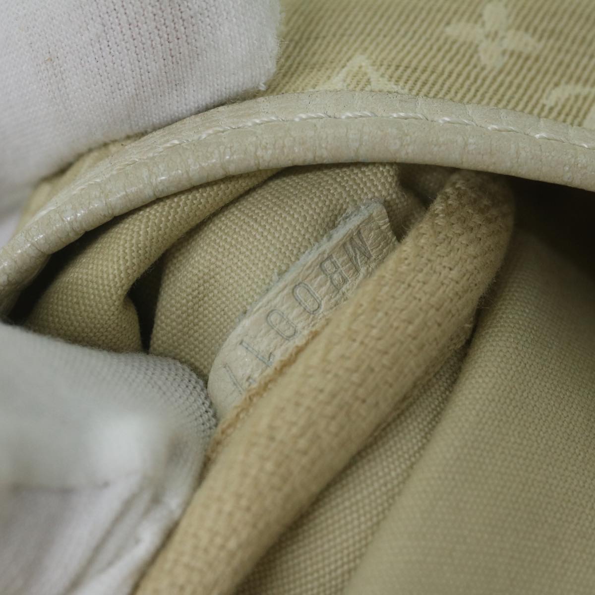 LOUIS VUITTON Monogram Mini Lin Saumur PM Shoulder Bag Ivory M95314 62201