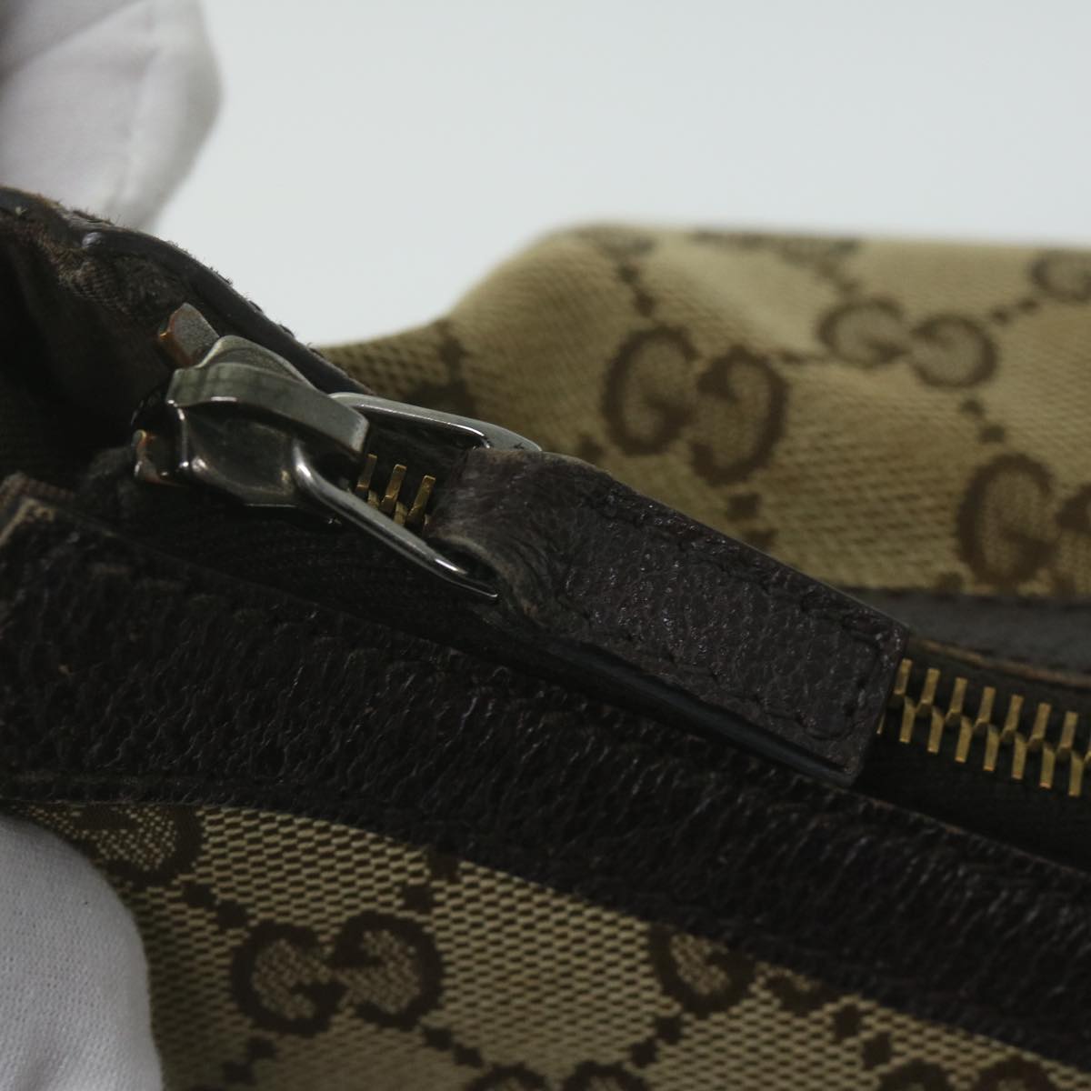 GUCCI GG Canvas Shoulder Bag Beige 181092 62236