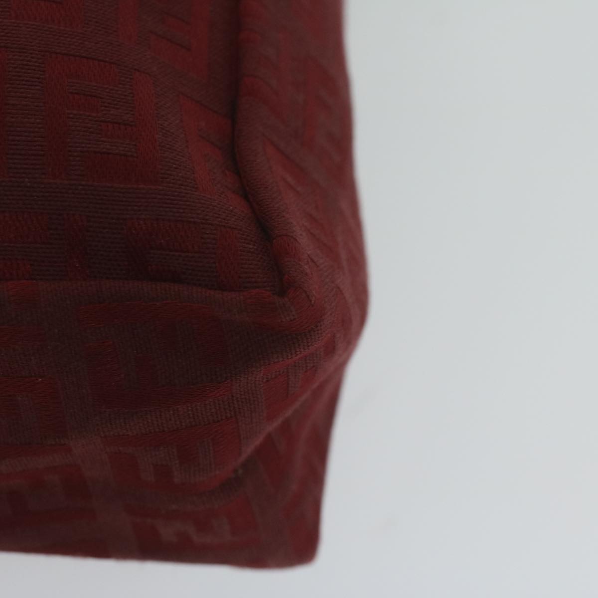 FENDI Zucchino Canvas Hand Bag Red 62237