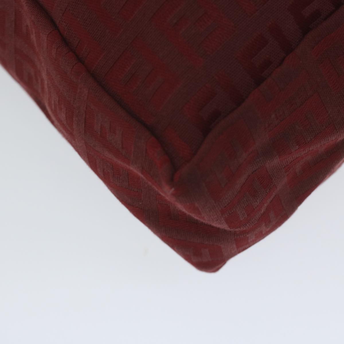 FENDI Zucchino Canvas Hand Bag Red 62237