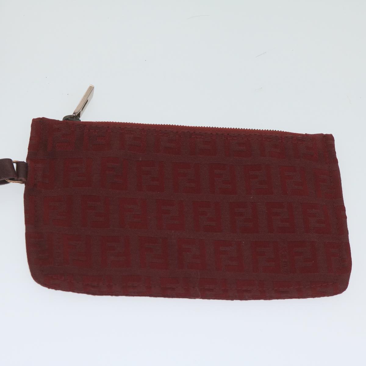 FENDI Zucchino Canvas Hand Bag Red 62237