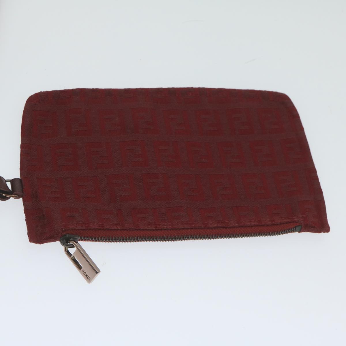FENDI Zucchino Canvas Hand Bag Red 62237