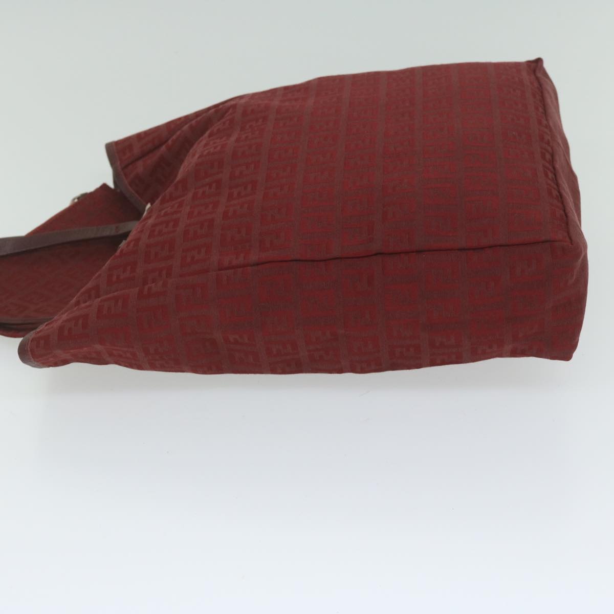 FENDI Zucchino Canvas Hand Bag Red 62237