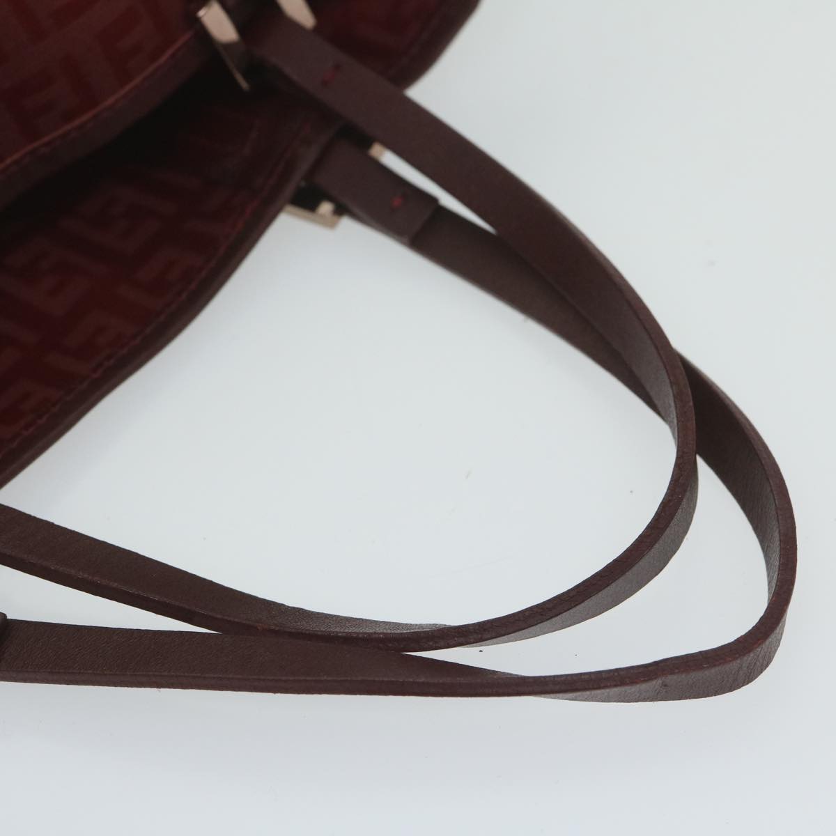 FENDI Zucchino Canvas Hand Bag Red 62237