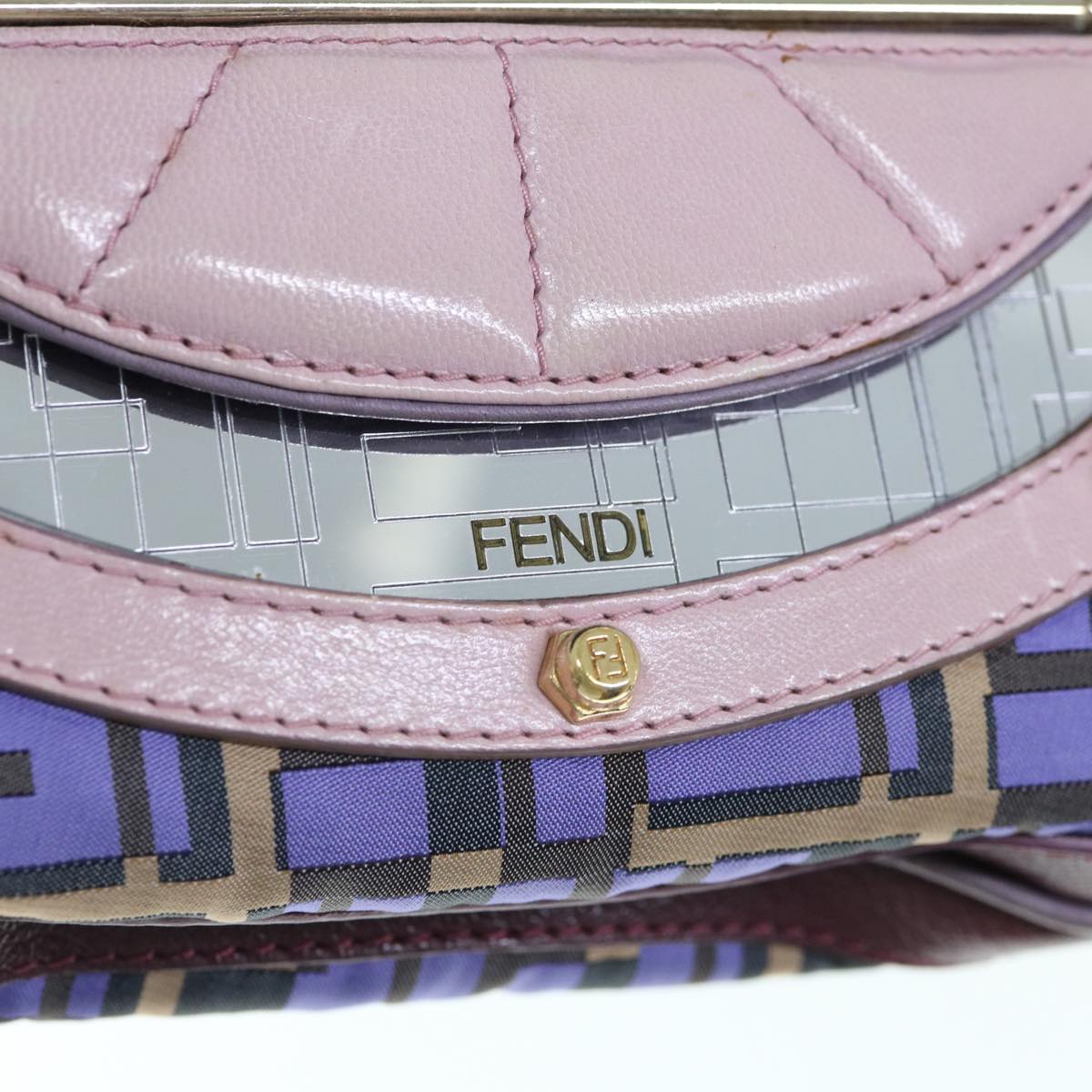 FENDI Zucca Canvas Hand Bag 2way Purple Pink 62577