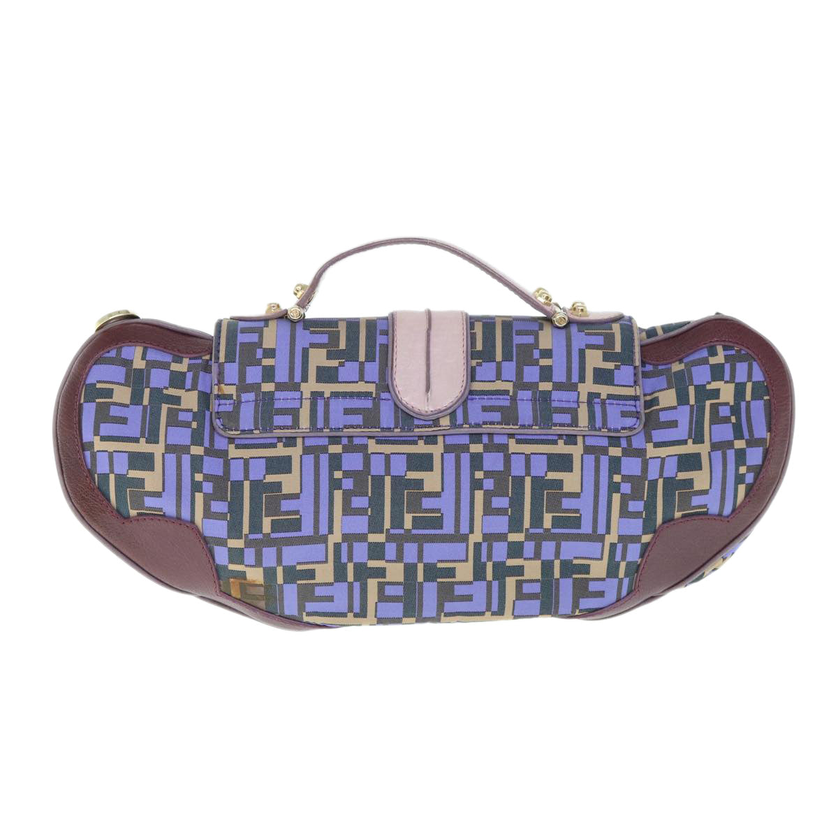 FENDI Zucca Canvas Hand Bag 2way Purple Pink 62577