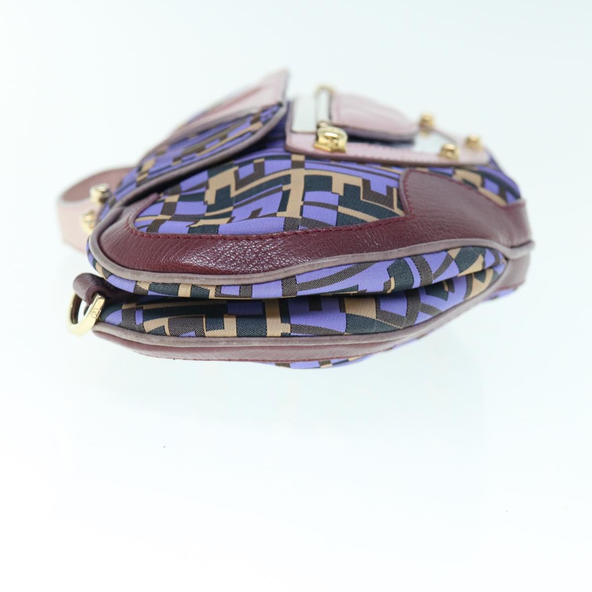 FENDI Zucca Canvas Hand Bag 2way Purple Pink 62577