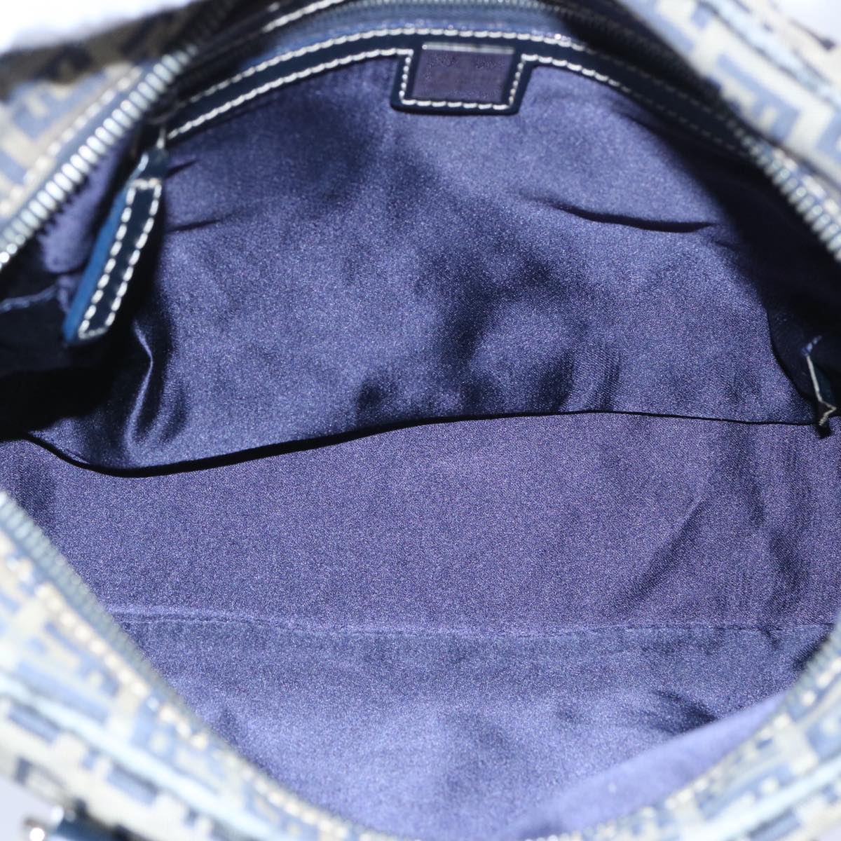 FENDI Zucchino Canvas Hand Bag Navy 62679