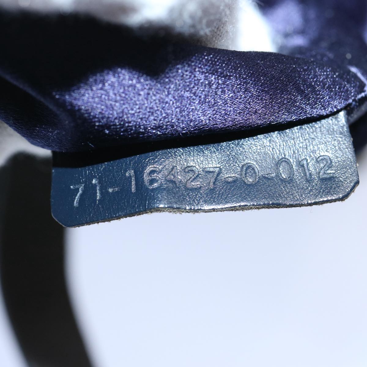 FENDI Zucchino Canvas Hand Bag Navy 62679