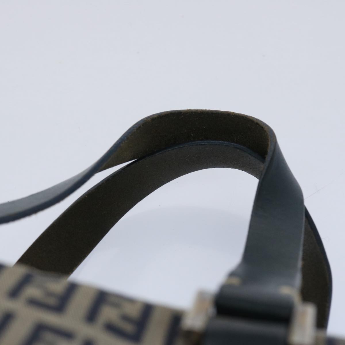 FENDI Zucchino Canvas Hand Bag Navy 62679