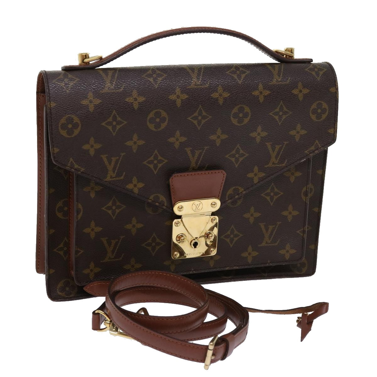 LOUIS VUITTON Monogram Monceau 28 Hand Bag 2way M51185 LV 62788