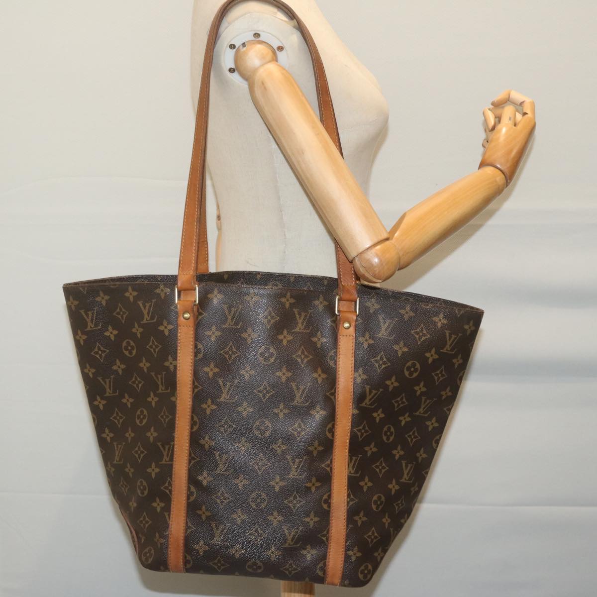 LOUIS VUITTON Monogram Sac Shopping Tote Bag M51108 LV 62792