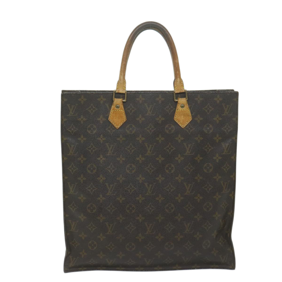 LOUIS VUITTON Monogram Sac Plat Hand Bag M51140 LV 62793