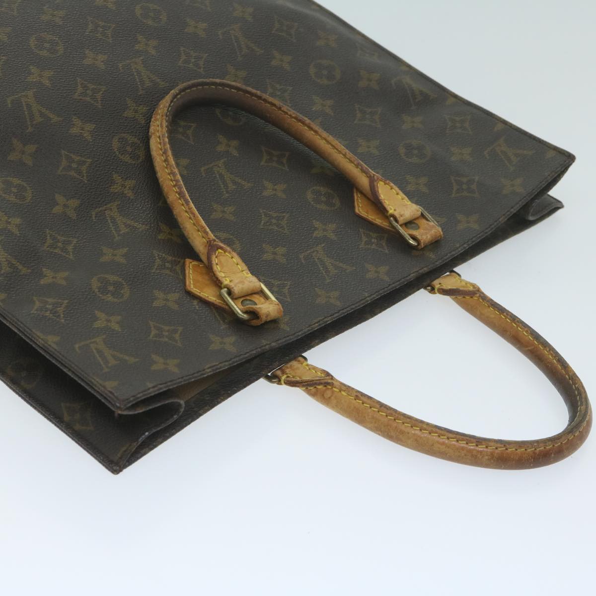 LOUIS VUITTON Monogram Sac Plat Hand Bag M51140 LV 62793
