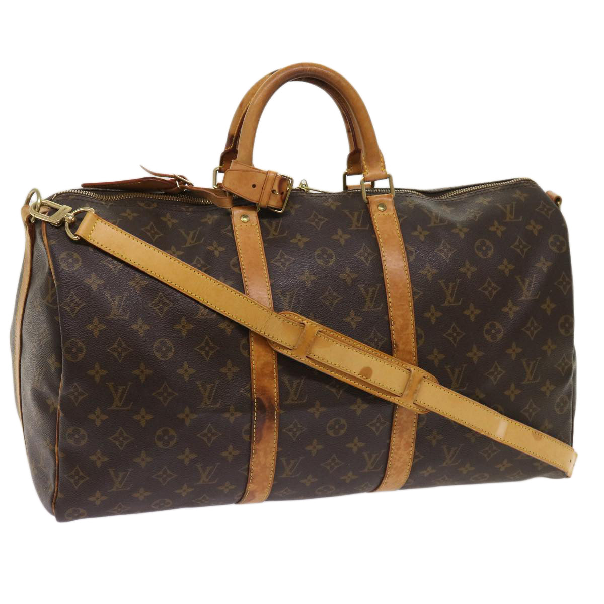 LOUIS VUITTON Monogram Keepall Bandouliere 50 Boston Bag M41416 LV 62795